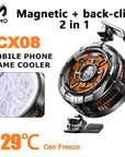 2 IN 1 MEMO CX08 Magnetic Back Clip Universal Mobile Phone Cooler