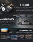 4Ch WiFi Dashcam car camera Black Box Driving DVR FHD 1080P