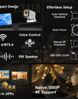 Magcubic HY310 Projector Auto Focus 4K Native 1080P