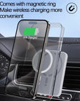 200W Magnetic Wireless Car Charger Air Vent Clip Phone Holder
