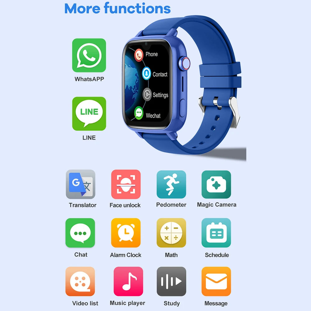 4G Smart Watch Kids GPS WIFI Video Call SOS APP Download