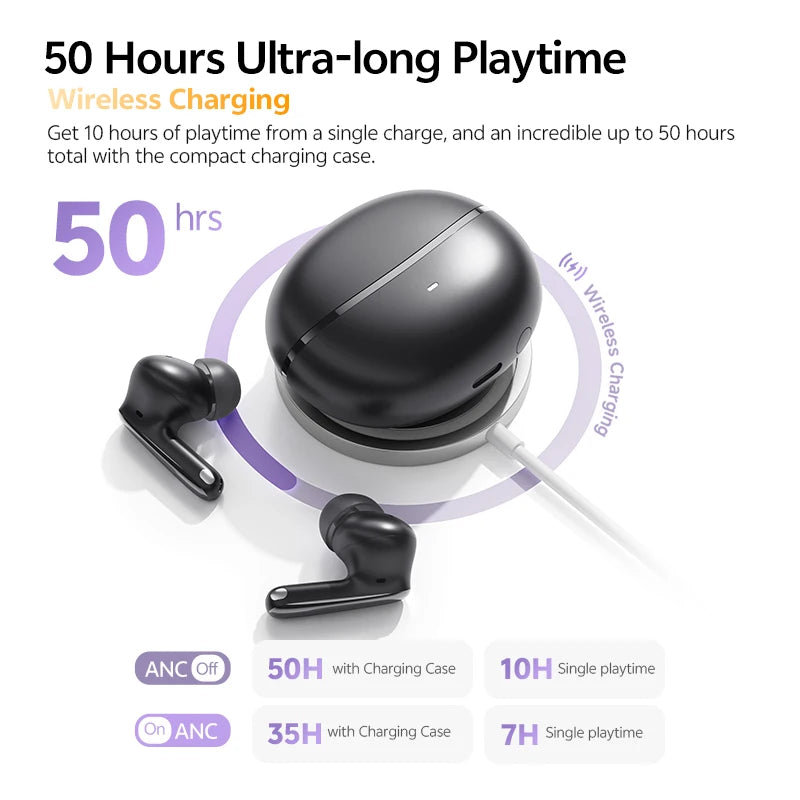 N70 Adaptive ANC Wireless Earbuds Bluetooth 6.0