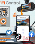 4Ch WiFi Dashcam car camera Black Box Driving DVR FHD 1080P